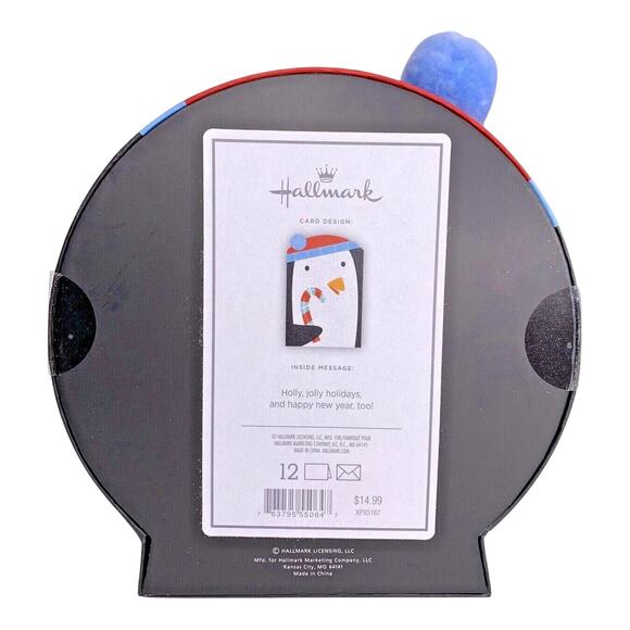 Hallmark Boxed Christmas Cards PENGUIN in Stand-up Keepsake Box Sealed - Picture 2 of 3